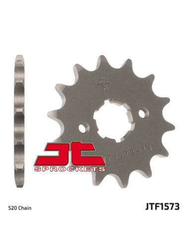 JT SPROCKETS Steel Standard Front Sprocket 1573 - 520