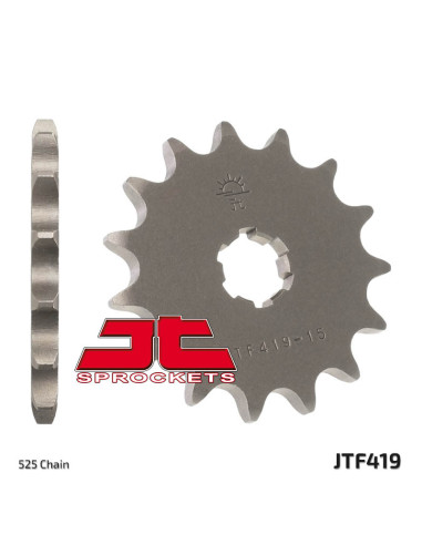 JT SPROCKETS Steel Standard Front Sprocket 419 - 525