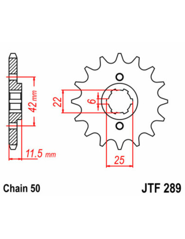 JT SPROCKETS Steel Standard Front Sprocket 289 - 530