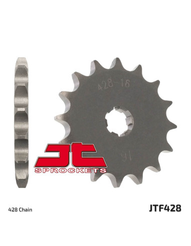 JT SPROCKETS Steel Standard Front Sprocket 428 - 428