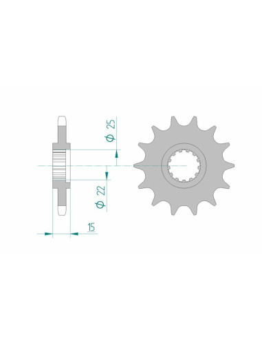 AFAM Steel Standard Front Sprocket 24506 - 525