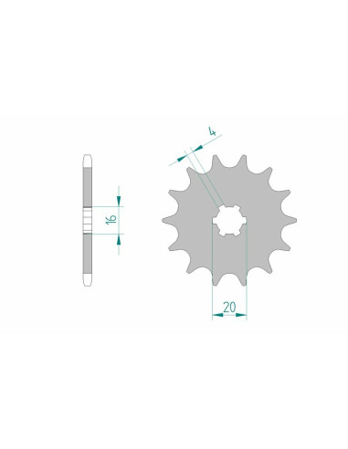 AFAM Steel Standard Front Sprocket 30200 - 520