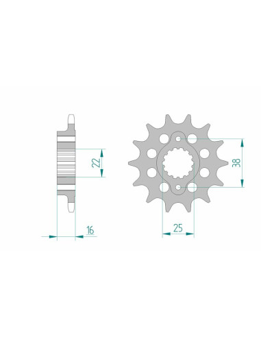 AFAM Steel Standard Front Sprocket 52611 - 520