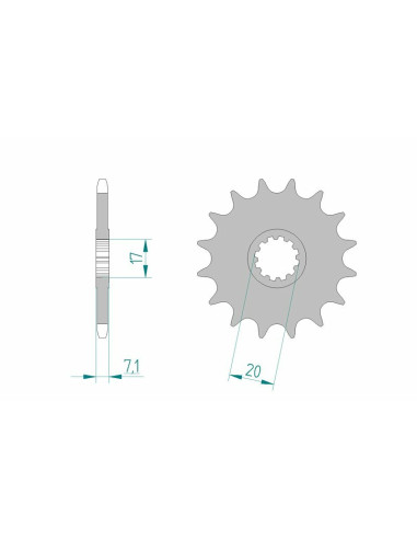 AFAM Steel Standard Front Sprocket 94119 - 420