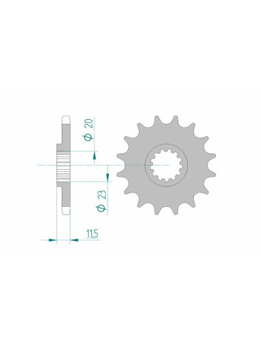 AFAM Steel Standard Front Sprocket 22201 - 428