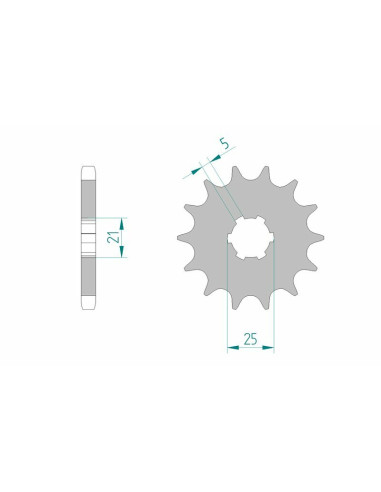 Pignon AFAM acier standard 30301 - 530