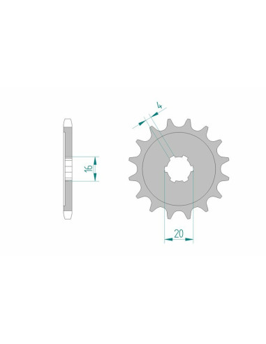 AFAM Steel Standard Front Sprocket 24100 - 428