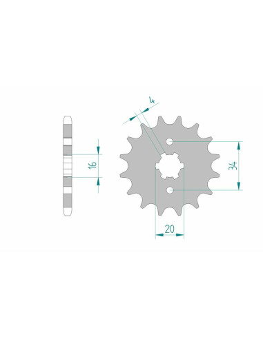 AFAM Steel Standard Front Sprocket 21200 - 428