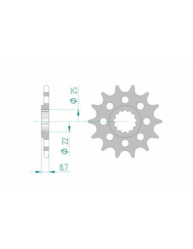 AFAM Steel Standard Front Sprocket 28402 - 520