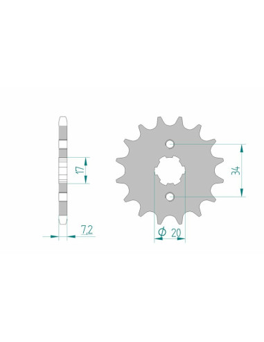 AFAM Steel Standard Front Sprocket 20209 - 428