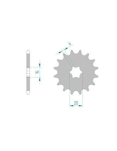 Pignon AFAM acier anti-boue 30100 - 420