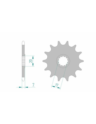 Pignon AFAM acier standard 94109 - 420