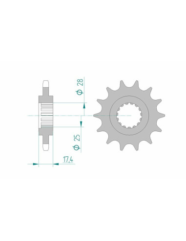 AFAM Steel Standard Front Sprocket 91800 - 525