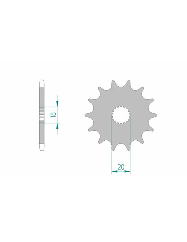 Pignon AFAM acier standard 61300 - 520