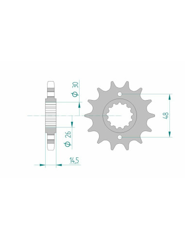 AFAM Steel Standard Front Sprocket 20602 - 530