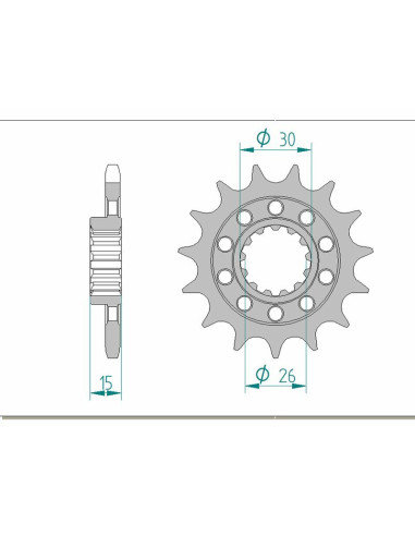 AFAM Steel Standard Front Sprocket 166800 - 525