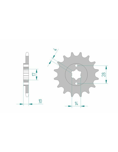 Pignon AFAM acier standard 49100 - 420