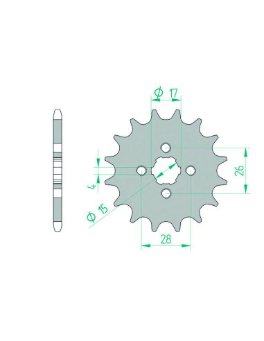 AFAM Steel Standard Front Sprocket 20104 - 420