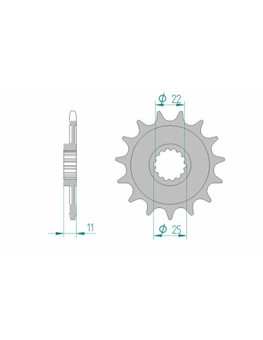 AFAM Steel Standard Front Sprocket 37400 - 520