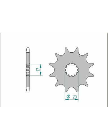 AFAM Steel Standard Front Sprocket 40300 - 520