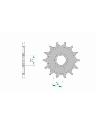 AFAM Steel Standard Front Sprocket 21309 - 520