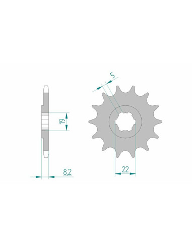 Pignon AFAM acier standard 22302 - 520