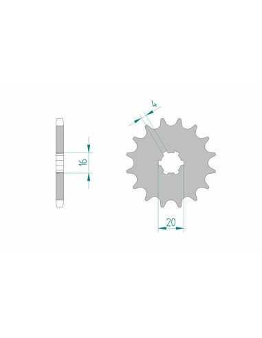 AFAM Steel Standard Front Sprocket 28200 - 428