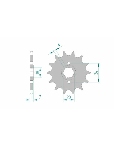 AFAM Steel Standard Front Sprocket 20203 - 520