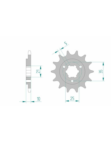 AFAM Steel Standard Front Sprocket 22600 - 520