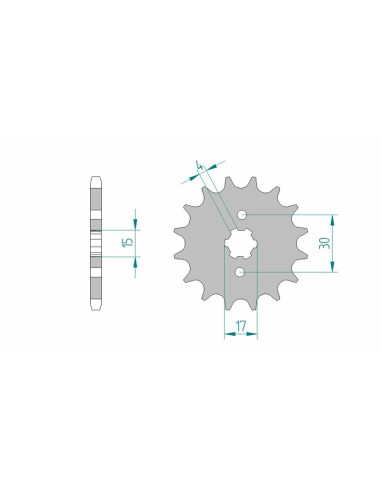 AFAM Steel Standard Front Sprocket 20107 - 428