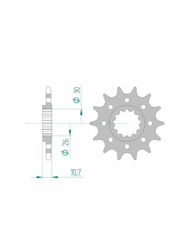 AFAM Steel Racing Front Sprocket 21804 - 520