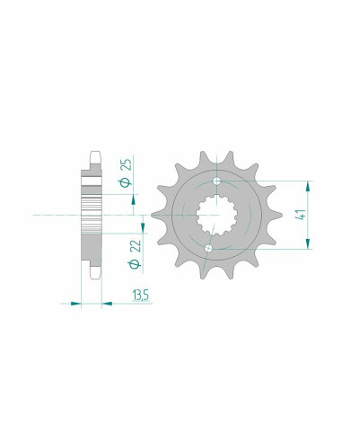 AFAM Steel Standard Front Sprocket 20507 - 525