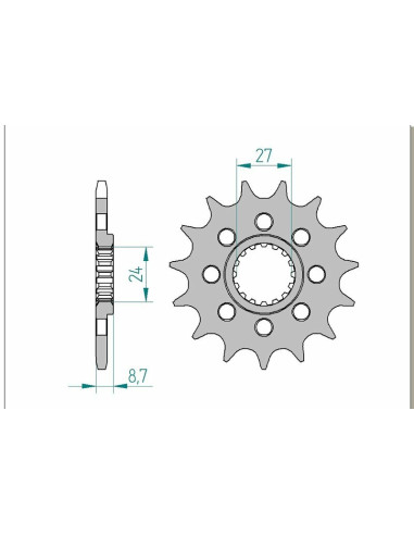 AFAM Steel Standard Front Sprocket 22902 - 520