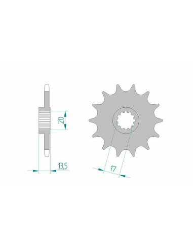 AFAM Steel Standard Front Sprocket 55300 - 520