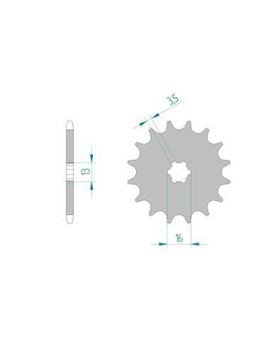 AFAM Steel Standard Front Sprocket 27100 - 420