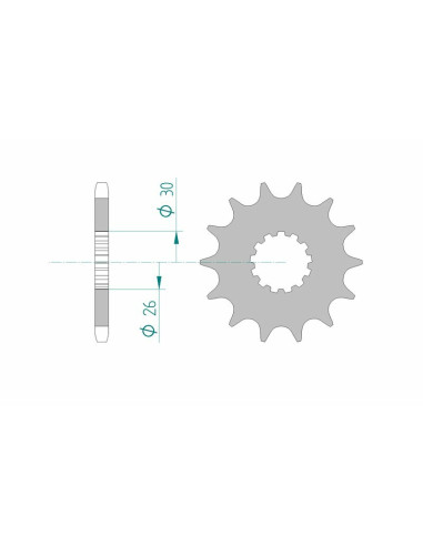 AFAM Steel Standard Front Sprocket 88600 - 525