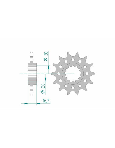 AFAM Steel Standard Front Sprocket 20608 - 520