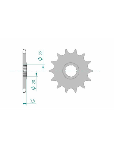 AFAM Steel Standard Front Sprocket 20210 - 520