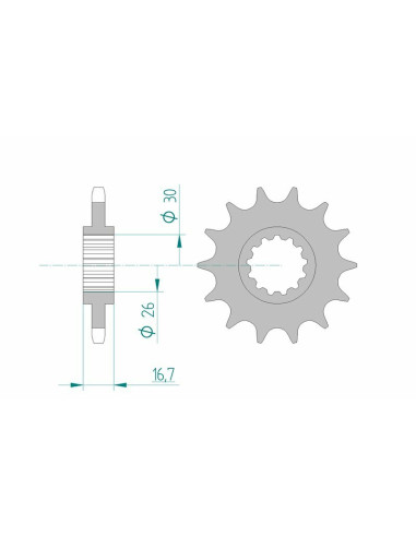 AFAM Steel Standard Front Sprocket 20612 - 525