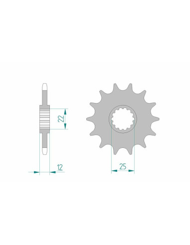 AFAM Steel Standard Front Sprocket 94313 - 520