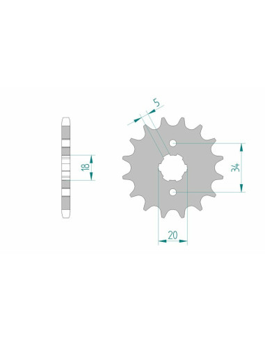 AFAM Steel Standard Front Sprocket 26200 - 428