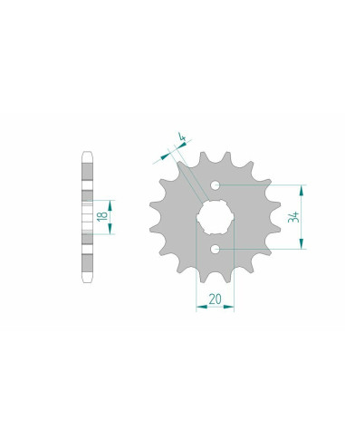 AFAM Steel Standard Front Sprocket 20200 - 428