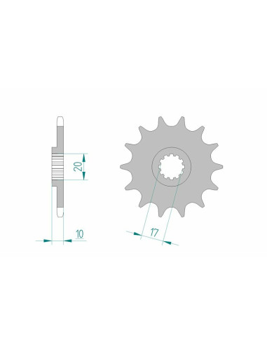 AFAM Steel Standard Front Sprocket 64201 - 520