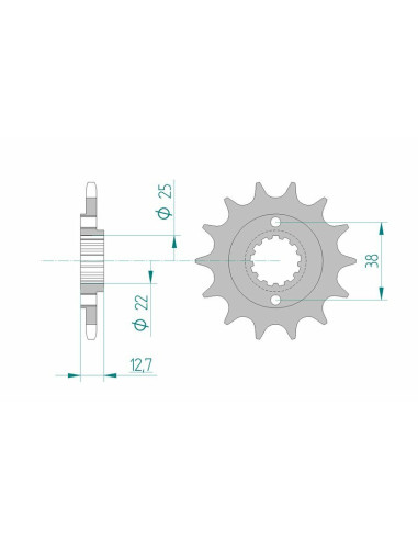 Pignon AFAM acier standard 24505 - 520