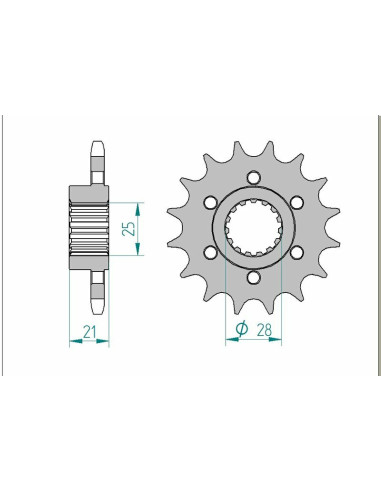 AFAM Steel Standard Front Sprocket 37600 - 525