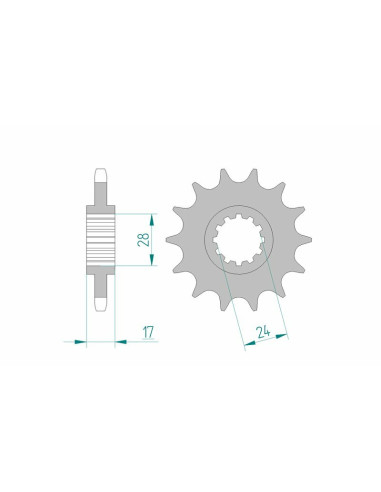 Pignon AFAM acier standard 20515 - 525