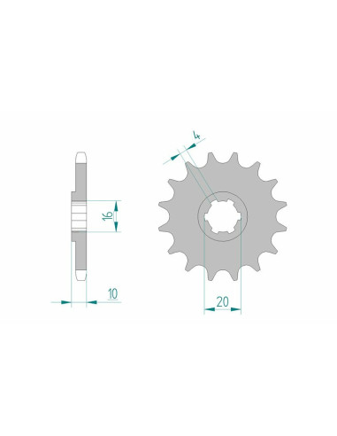 AFAM Steel Standard Front Sprocket 22205 - 428