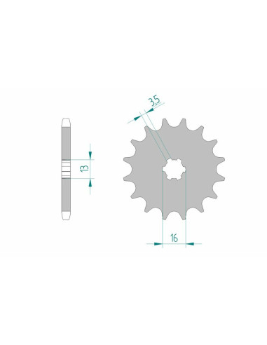 AFAM Steel Standard Front Sprocket 22102 - 428