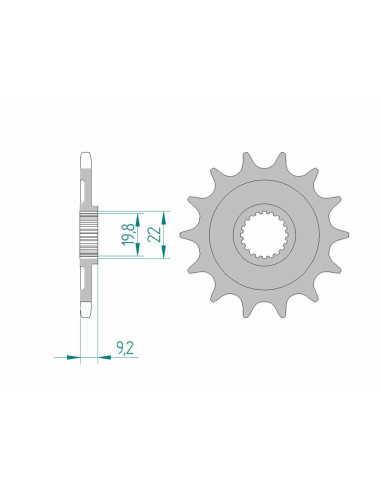 Pignon AFAM acier standard 24305 - 520