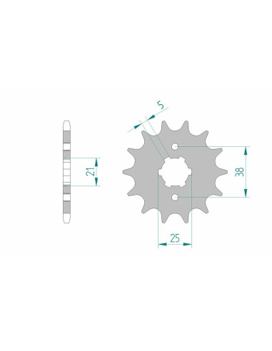 AFAM Steel Standard Front Sprocket 21308 - 520